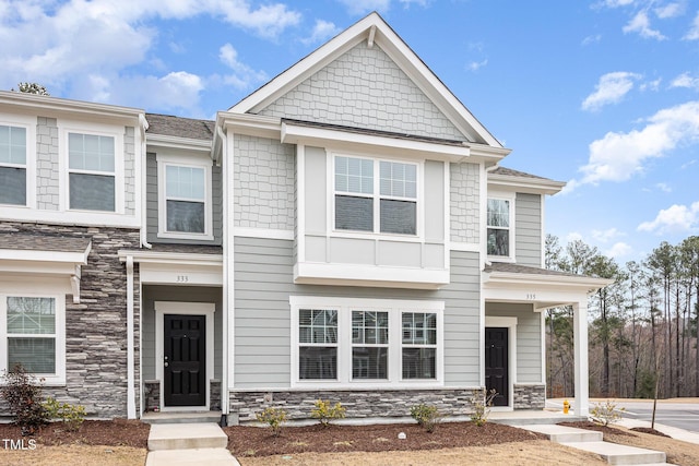 view of front of property with stone siding