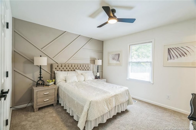 5802 Lillie Dr, Durham, NC 27712 - bedroom featuring carpet, baseboards, and ceiling fan