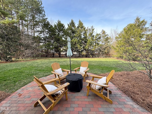 view of patio with area for grilling