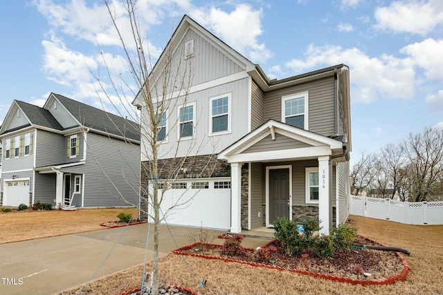 view of front of house featuring a garage