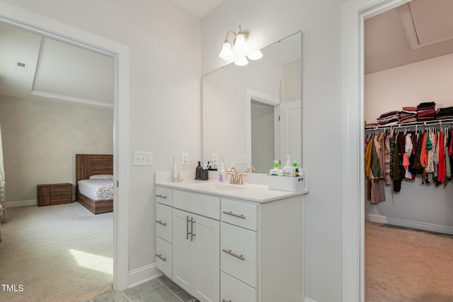 bathroom with vanity