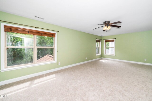 532 Front Ridge Dr, Cary, NC 27519 - carpeted empty room featuring baseboards and ceiling fan