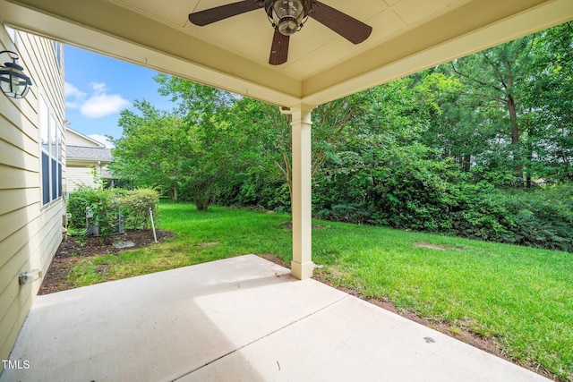 532 Front Ridge Dr, Cary, NC 27519 - view of patio with ceiling fan