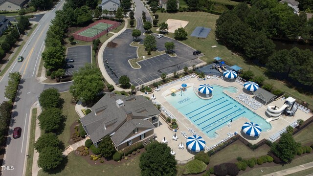 532 Front Ridge Dr, Cary, NC 27519 - drone / aerial view of a pool
