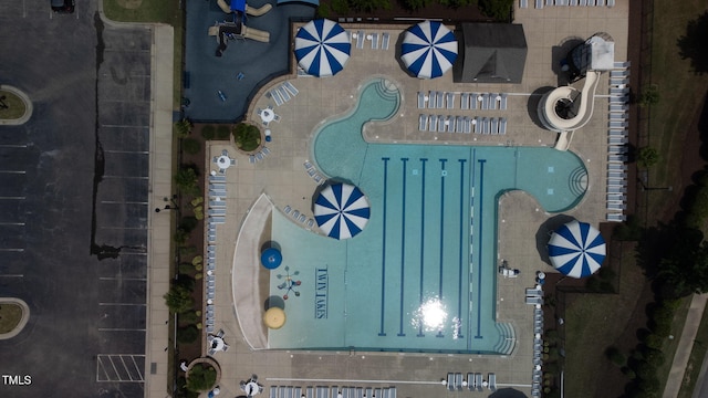 532 Front Ridge Dr, Cary, NC 27519 - drone / aerial view of a pool area