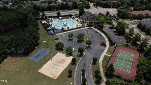 532 Front Ridge Dr, Cary, NC 27519 - aerial view of property's location with a pool
