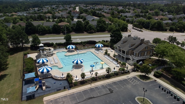 532 Front Ridge Dr, Cary, NC 27519 - aerial view of a pool
