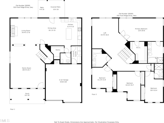 532 Front Ridge Dr, Cary, NC 27519 - home floor plan