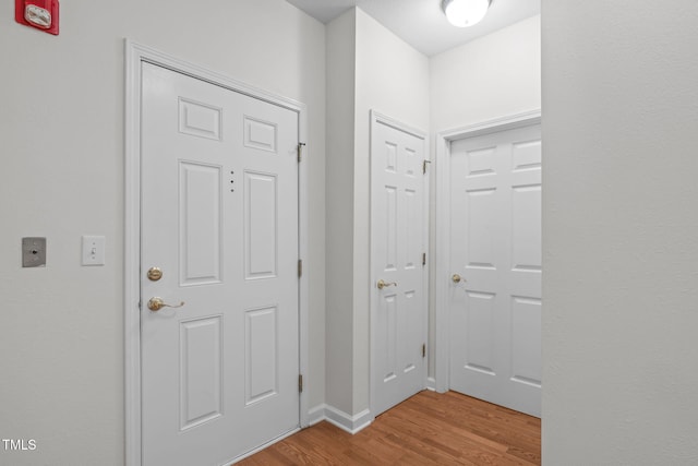 interior space featuring light wood-type flooring