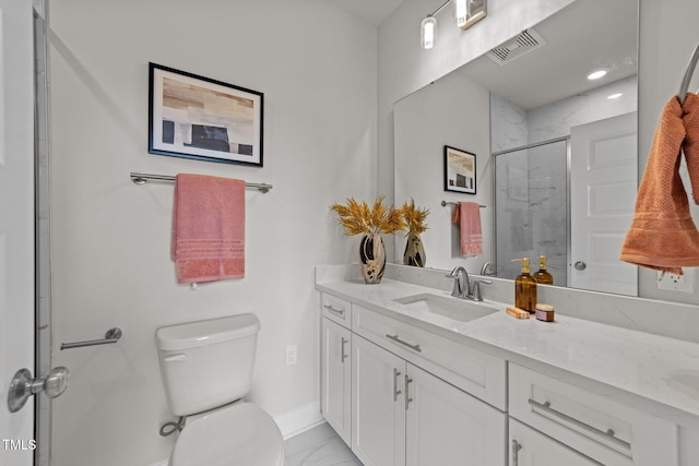 1400 Gathering Park Cir Unit 202, Cary, NC 27519 - bathroom with marble finish flooring, vanity, and a shower stall