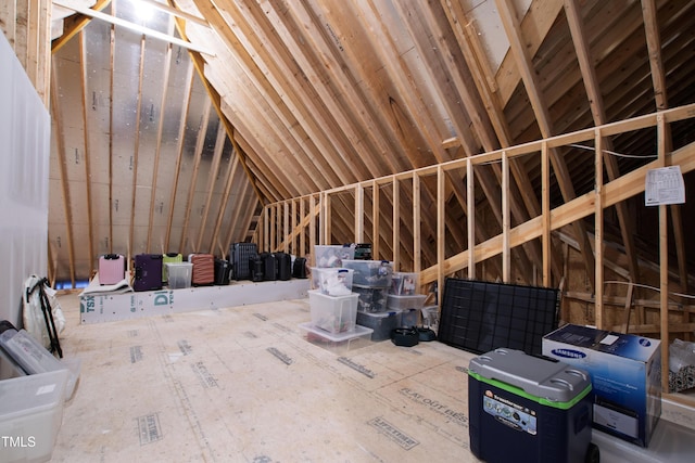 view of attic