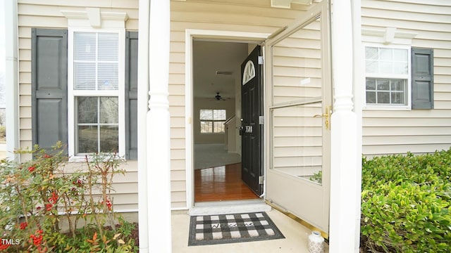 view of doorway to property