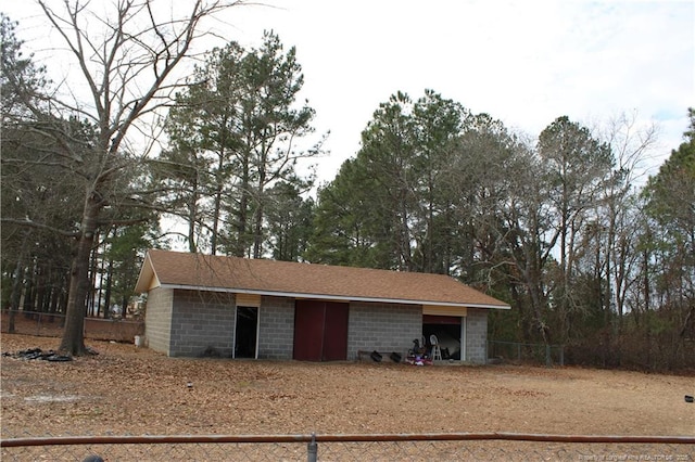 view of outdoor structure