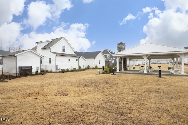 view of yard featuring a gazebo