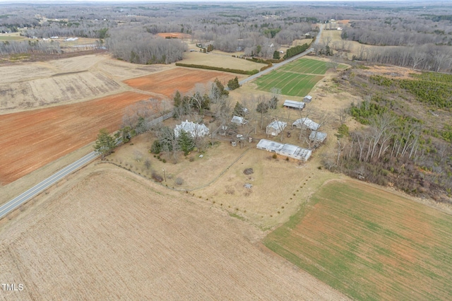 bird's eye view featuring a rural view