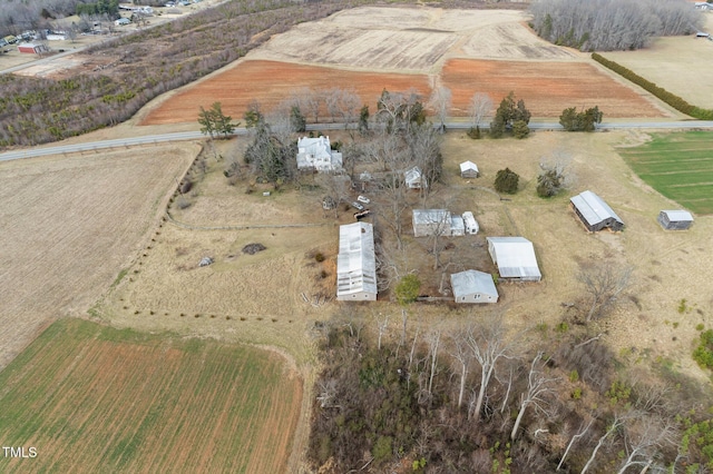 bird's eye view with a rural view