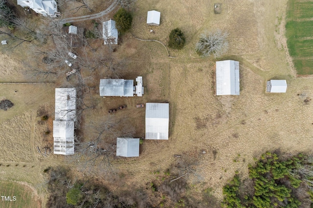 drone / aerial view featuring a rural view