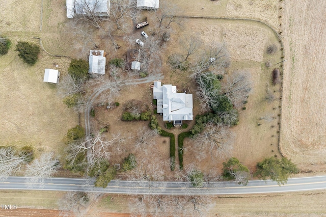 bird's eye view featuring a rural view