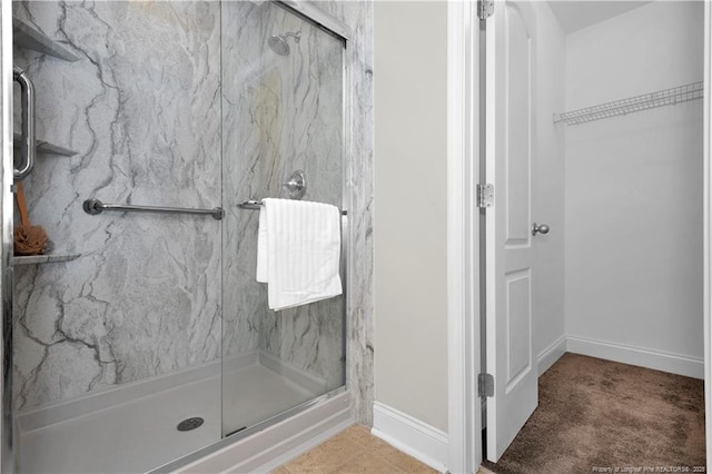 bathroom with walk in shower