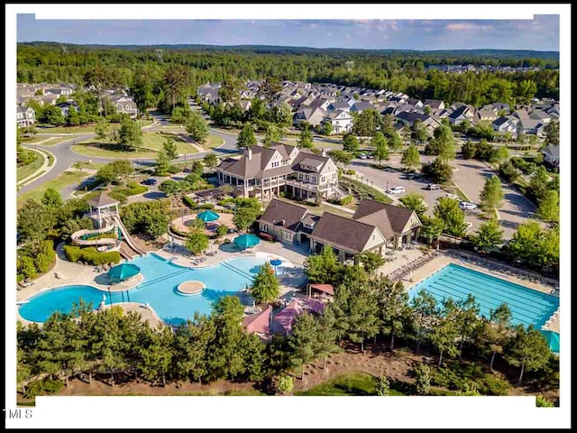 drone / aerial view featuring a residential view