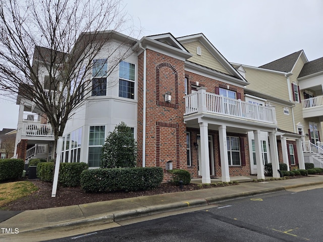 view of property featuring a balcony