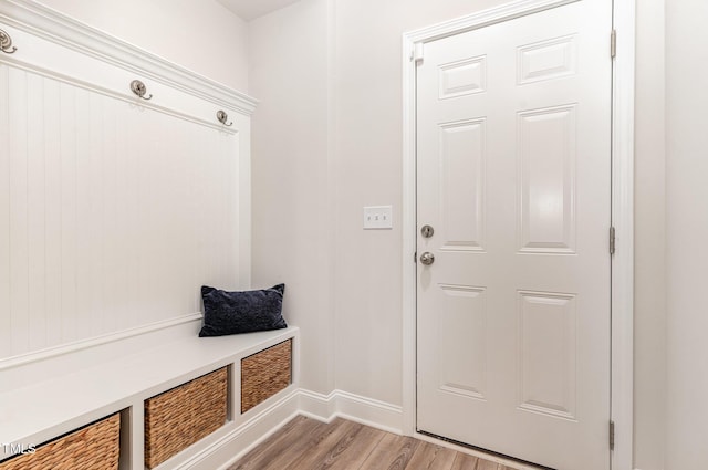 349 Shadow Falls Dr, Wendell, NC 27591 - mudroom featuring light wood finished floors and baseboards