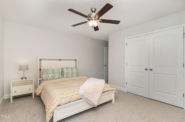 349 Shadow Falls Dr, Wendell, NC 27591 - bedroom with light carpet, a closet, and baseboards