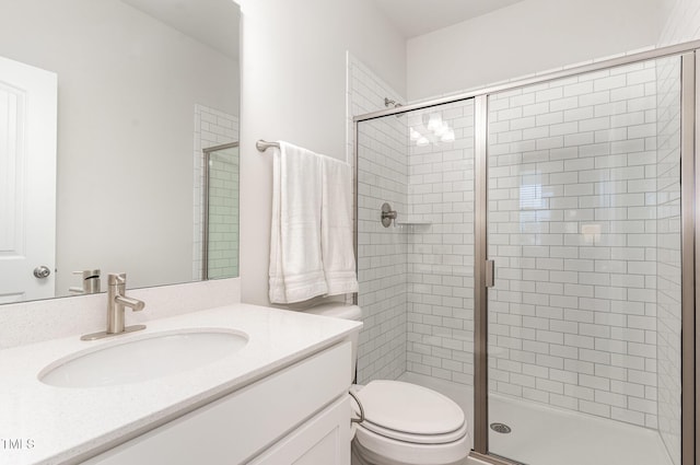 349 Shadow Falls Dr, Wendell, NC 27591 - bathroom with a stall shower, toilet, and vanity