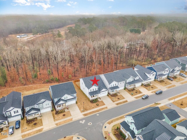 349 Shadow Falls Dr, Wendell, NC 27591 - aerial view of residential area featuring a forest