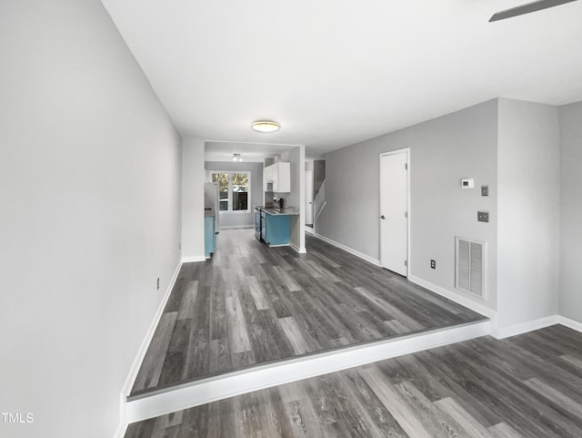 interior space featuring dark hardwood / wood-style flooring