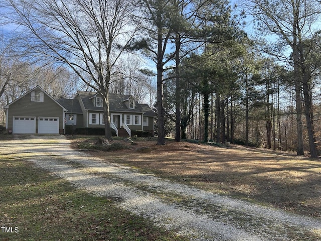 view of front facade with a garage