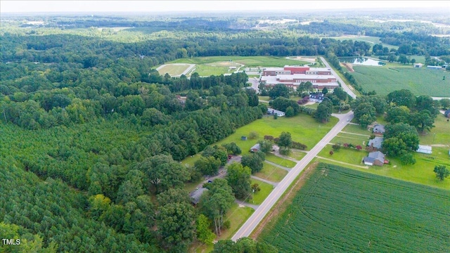 bird's eye view with a rural view