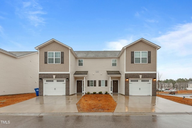 view of front facade with a garage