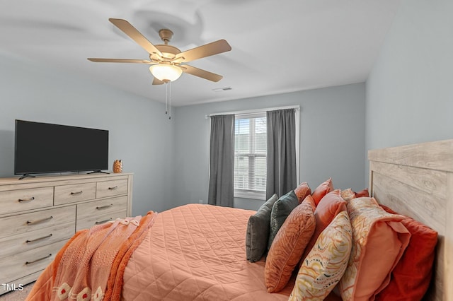 bedroom with ceiling fan