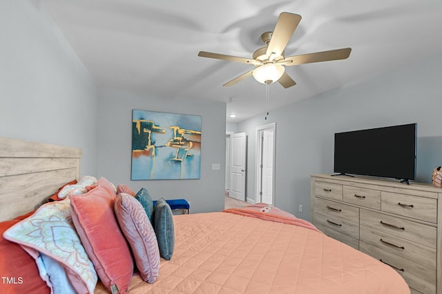 bedroom with ceiling fan