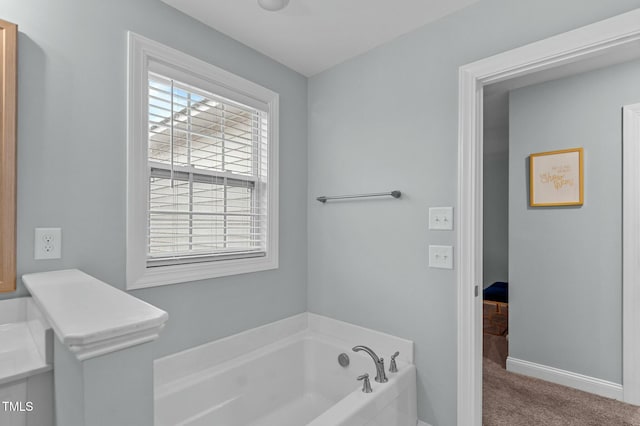 bathroom featuring a bathing tub