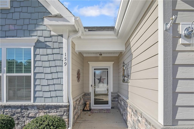 view of doorway to property