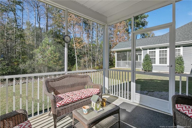 view of sunroom / solarium