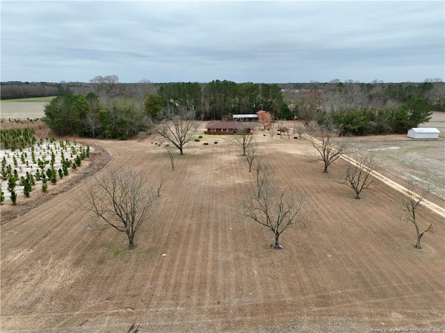 aerial view featuring a rural view