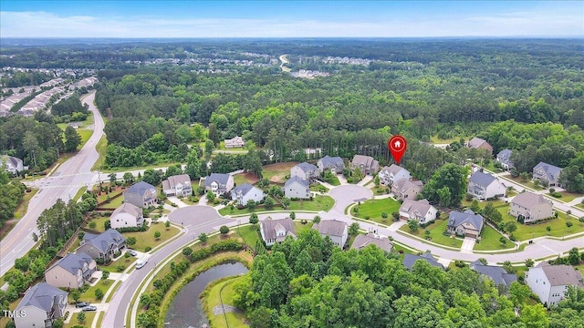 208 Cecelia Ct, Cary, NC 27519 - aerial view of property's location with a heavily wooded area and nearby suburban area