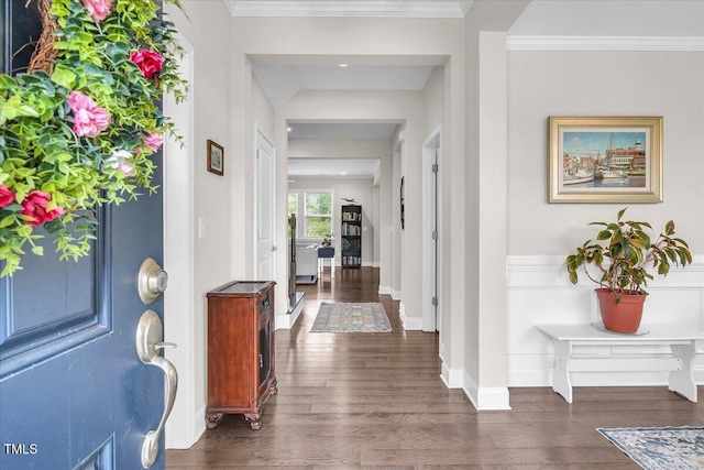 208 Cecelia Ct, Cary, NC 27519 - foyer featuring dark wood finished floors and baseboards