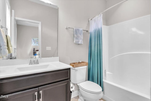 208 Cecelia Ct, Cary, NC 27519 - full bath with vanity, toilet, and shower / bathtub combination with curtain