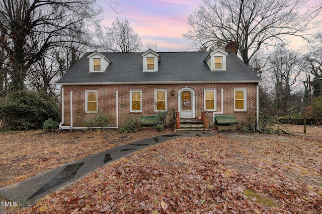 view of cape cod home