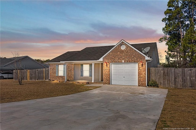 view of front of house featuring a garage