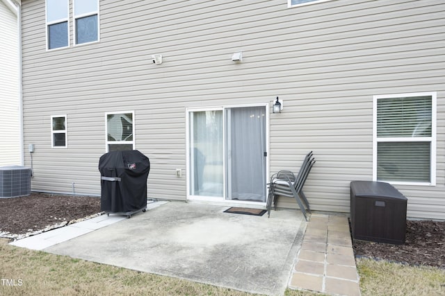 view of patio / terrace featuring grilling area and central AC unit