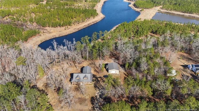 526 Grimble Dr, Linden, NC 28356 - bird's eye view featuring a water view