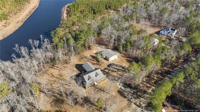 526 Grimble Dr, Linden, NC 28356 - drone / aerial view featuring a water view