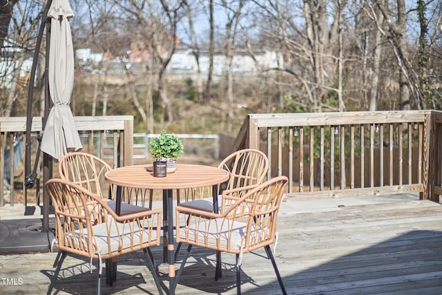 view of wooden deck