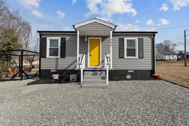 manufactured / mobile home with crawl space