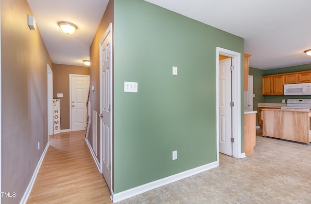 hallway with baseboards